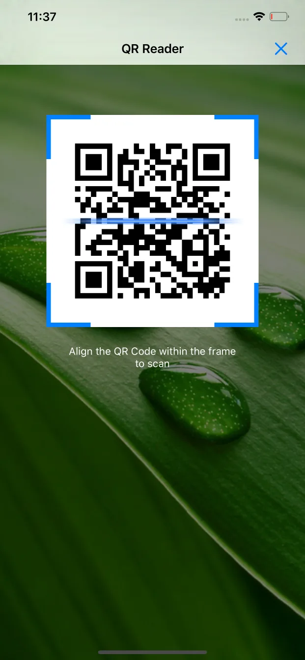 Escáner de códigos QR en vivo con la cámara del iPhone